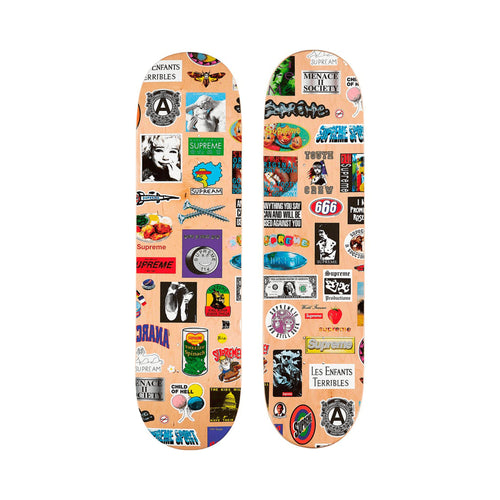Tabla de Skate Supreme Stickers Natural SS21
